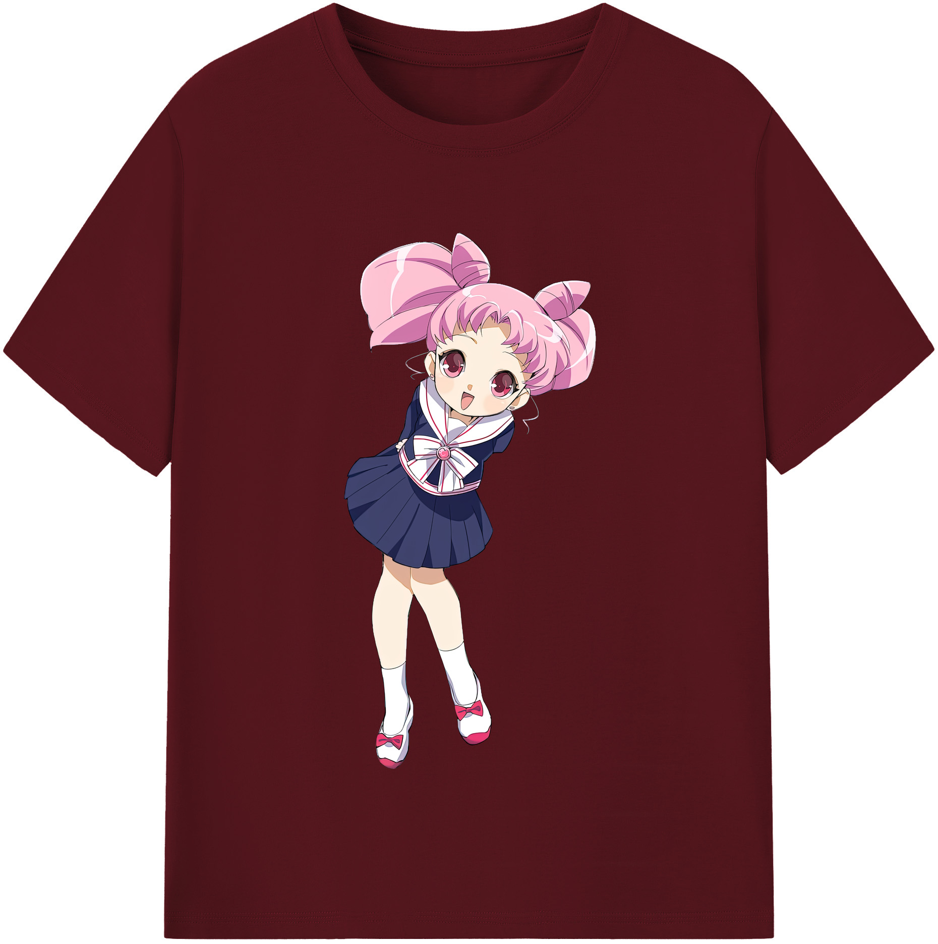 （画像用） 美少女戦士セーラームーン ちびうさ Sailor Moon Chibiusa Tsukino Usagi Small Lady Serenity 綿100％半袖Tシャツ（フロントプリント）